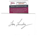 Autographed TOM LANDRY 3x5 INDEX CARD JSA