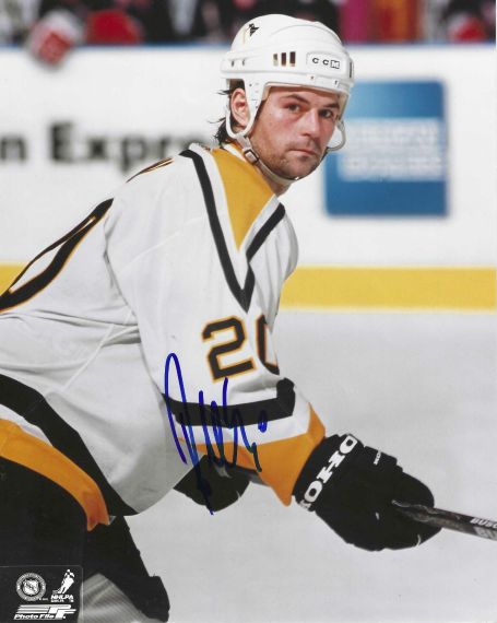 Autographed ROBERT LANG 8x10 Pittsburgh Penguins photo