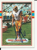Autographed 1989 Topps Mike Lansford Football card