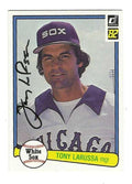 Autographed TONY LARUSSA Chicago White Sox 1982 Donruss Card