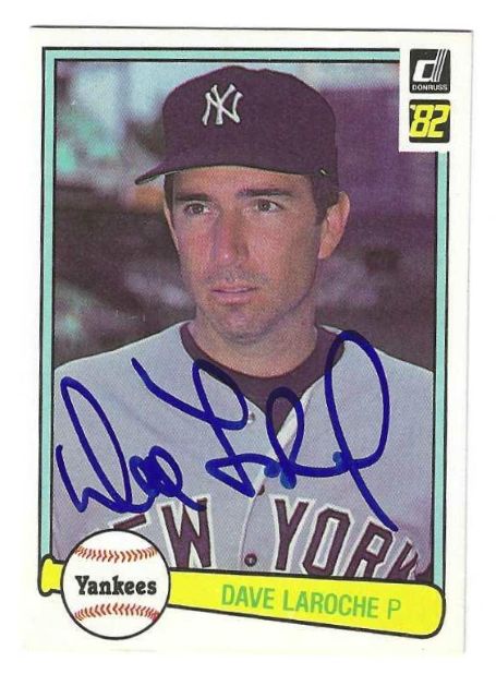 Autographed DAVE LAROCHE New York Yankees 1982 Donruss Card