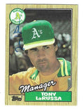 Autographed Tony LaRussa Oakland A's 1987 Topps Card