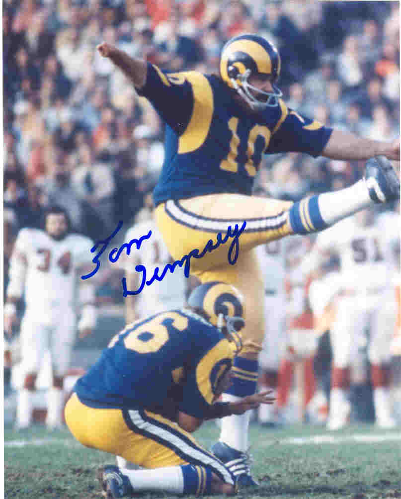 AUTOGRAPHED photo TOM DEMPSEY Los Angeles LA Rams