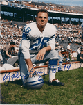 Autographed YALE LARY photo - DETROIT LIONS