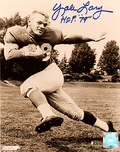 Autographed YALE LARY 8x10 DETROIT LIONS Photo