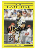Autographed MIKE LAVALLIERE Pittsburgh Pirates 1991 Fleer Card