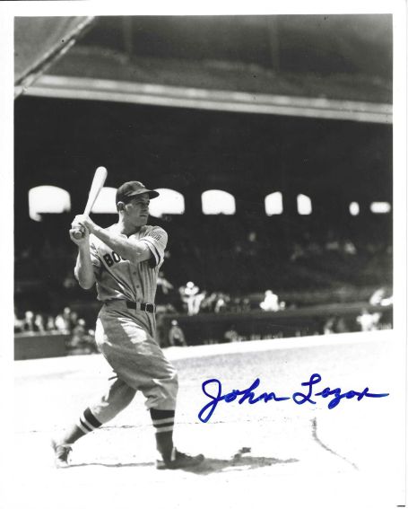AUTOGRAPHED JOHN JOHNNY LAZOR 8X10 Boston Red Sox photo