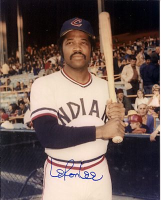 AUTOGRAPHED LERON LEE 8x10 Cleveland Indians Photo