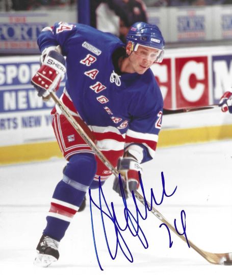 Autographed  SYLVAIN LEFEBVRE 8X10 New York Rangers Photo