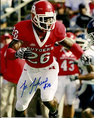 Autographed JOE LEFEGED Rutgers Photo