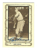 Autographed BOB LEMON Cleveland Indians 1983 Cramer Baseball Legends Card