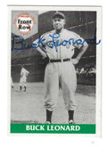 Autographed BUCK LEONARD Homestead Grays 1992 Front Row Card