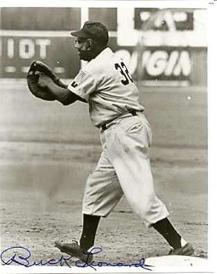 Autographed HOF'R BUCK LEONARD- Photo