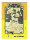 Autographed BUCK LEONARD Homestead Grays 1980 Baseball Immortals Card