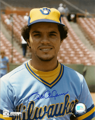 AUTOGRAPHED  photo SIXTO LEZCANO  Milwaukee Brewers