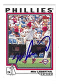 Autographed MIKE LIEBERTHAL Philadelphia Phillies 2004 Topps Card