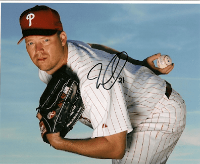 AUTOGRAPHED JON LIEBER 8X10 Philadelphia Phillies Photo