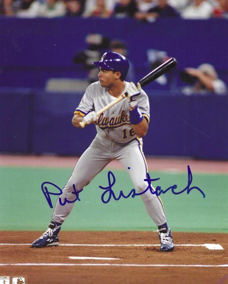 AUTOGRAPHED PAT LISTACH 8x10 Milwaukee Brewers Photo
