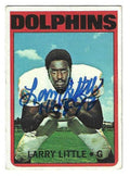 Autographed Larry Little Miami Dolphins 1972 Topps Rookie card #240