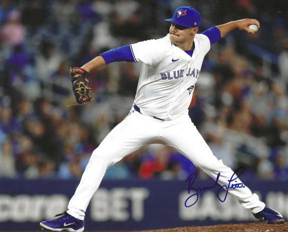AUTOGRAPHED BRENDON LITTLE 8X10 Toronto Blue Jays photo