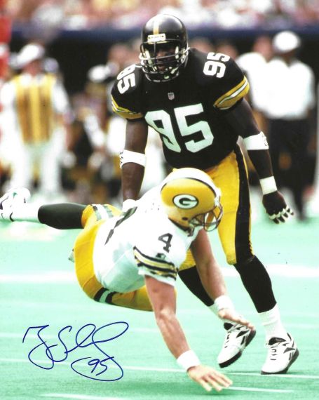 Autographed GREG LLOYD 8X10 Pittsburgh Steelers photo