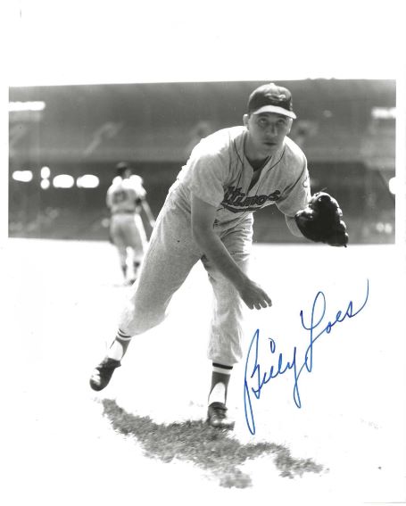AUTOGRAPHED BILLY LOES 8X10 Baltimore Orioles Photo
