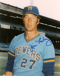 AUTOGRAPHED JIM LONBORG 8x10 Milwaukee Brewers Photo