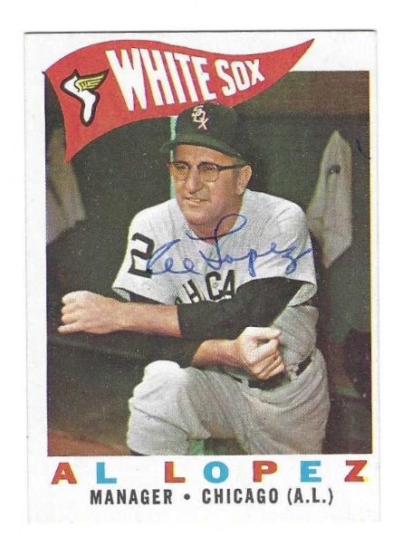 Autographed AL LOPEZ Chicago White Sox 1960 Topps Card