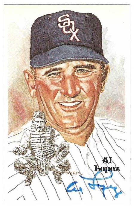 Autographed AL LOPEZ Chicago White Sox Perez-Steele Post Card