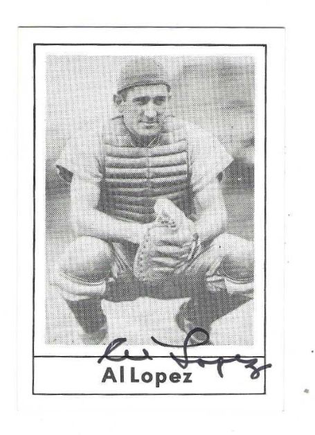 Autographed AL LOPEZ Brooklyn Dodgers 1978 Grand Slam Card