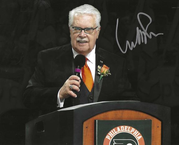 Autographed LOU NOLAN 8X10 Philadelphia Flyers Photo
