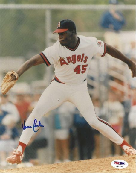AUTOGRAPHED VANCE LOVELACE 8X10 California Angels Photo PSA/DNA