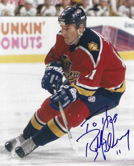 Autographed BILL LINDSAY 8X10 Florida Panthers Photo