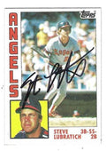 Autographed STEVE LUBRATICH California Angels 1984 Topps Card