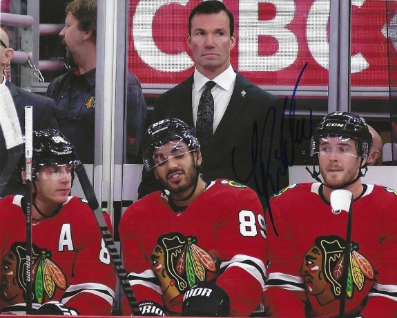Autographed LUKE RICHARDSON 8X10 Chicago Blackhawks Photo