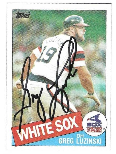 Autographed GREG LUZINSKI Chicago White Sox 1985 Topps Card