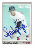Autographed SPARKY LYLE Boston Red Sox 1970 Topps Card