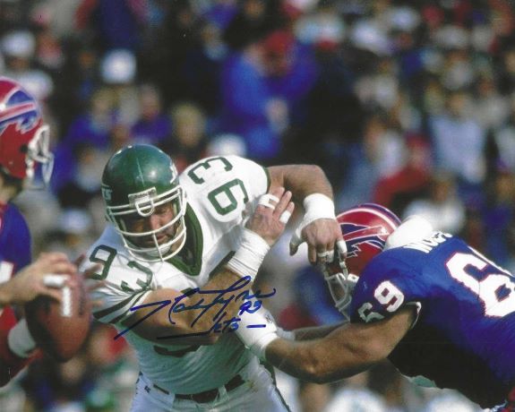 Autographed MARTY LYONS 8X10 New York Jets photo