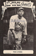 Autographed TED LYONS 1973 TCMA Post Card