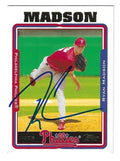 Autographed RYAN MADSON Philadelphia Phillies 2005 Topps card