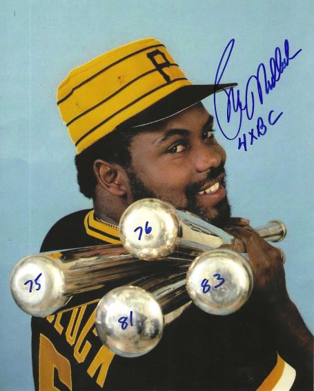 AUTOGRAPHED BILL MADLOCK "4x BC" 8x10 Pittsburgh Pirates Photo