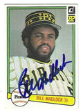 Autographed BILL MADLOCK Pittsburgh Pirates 1982 Donruss Card