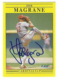 JOE MAGRANE St. Louis Cardinals Autographed 1991 Fleer Card