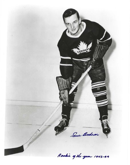 Autographed GUS BODNAR  8X10 Toronto Maple Leafs photo