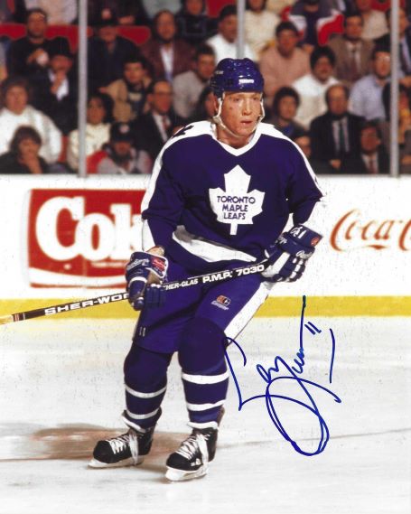 Autographed GARY LEEMAN  8x10 Toronto Maple Leafs photo