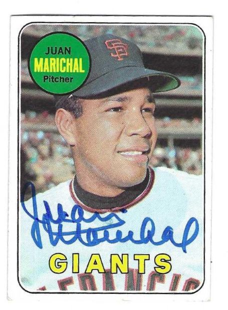 Autographed JUAN MARICHAL San Francisco Giants 1969 Topps Card