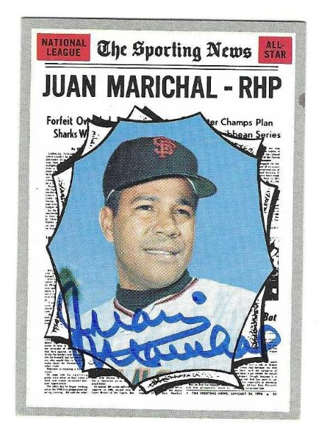 Autographed JUAN MARICHAL San Francisco Giants 1970 Topp Card