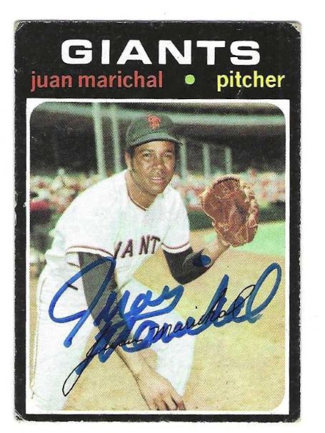 Autographed JUAN MARICHAL San Francisco Giants 1971 Topps Card