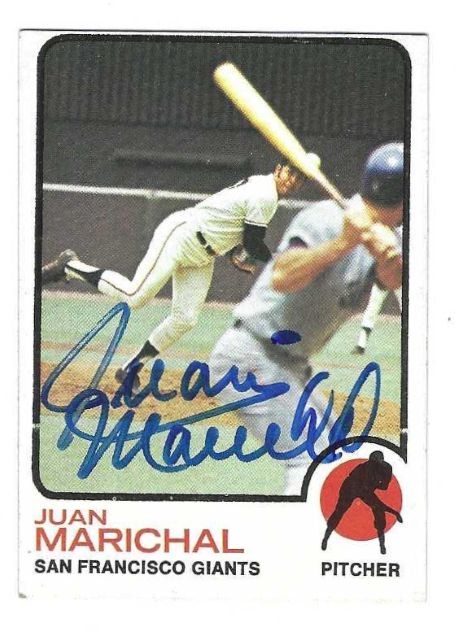 Autographed JUAN MARICHAL San Francisco Giants 1973 Topps Card