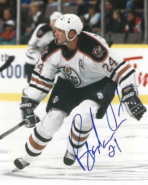 Autographed BRYAN MARCHMENT 8X10 Edmonton Oilers Photo
